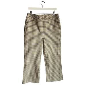 SPANX Houndstooth Pull on Pants 1X Yellow Office Pants Career Work Academia